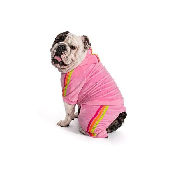 NWT Fabdog Pink Velour Jogger 12"; Stay Put Chest Closure; Elastic Bum - Picture 1 of 6
